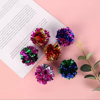10 Pack Of Colourful Foil Balls